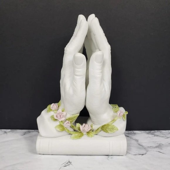 Praying Hands Porcelain Enesco Vintage - Picture 3 of 12